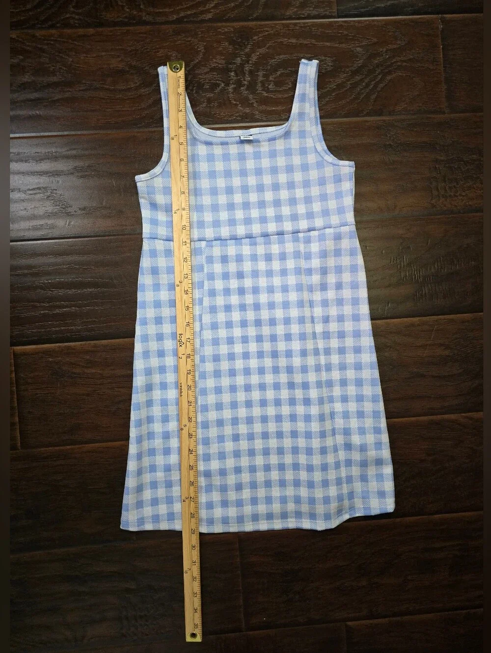 Old Navy Girls Blue White Gingham Short Tank Dress Large